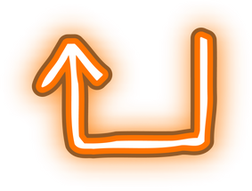 Neon Orange Arrow